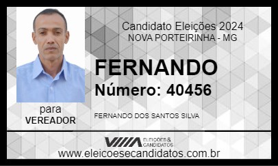 Candidato FERNANDO 2024 - NOVA PORTEIRINHA - Eleições