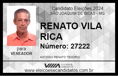 Candidato RENATO VILA RICA 2024 - SÃO JOAQUIM DE BICAS - Eleições