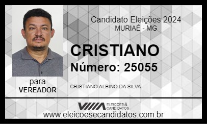 Candidato CRISTIANO BARÃO DO CAFÉ 2024 - MURIAÉ - Eleições