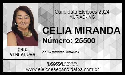 Candidato CELIA MIRANDA 2024 - MURIAÉ - Eleições