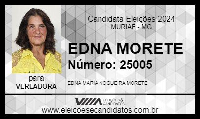 Candidato EDNA MORETE 2024 - MURIAÉ - Eleições