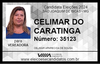 Candidato CELIMAR DO CARATINGA 2024 - SÃO JOAQUIM DE BICAS - Eleições