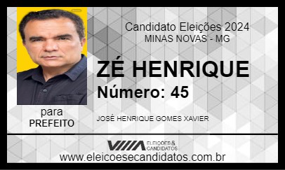 Candidato ZÉ HENRIQUE 2024 - MINAS NOVAS - Eleições