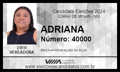 Candidato ARIADNA 2024 - ICARAÍ DE MINAS - Eleições