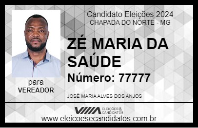 Candidato ZÉ MARIA DA SAÚDE 2024 - CHAPADA DO NORTE - Eleições