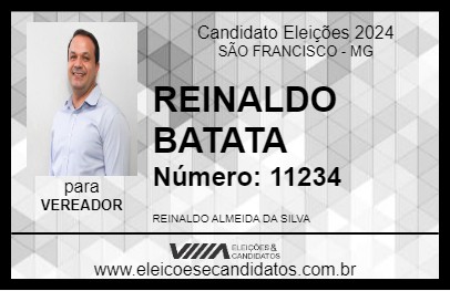 Candidato REINALDO BATATA 2024 - SÃO FRANCISCO - Eleições