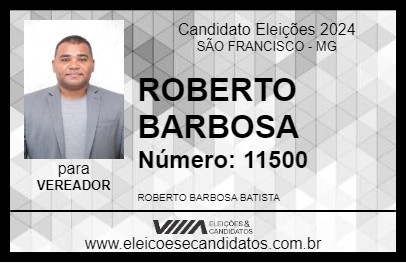 Candidato ROBERTO BARBOSA 2024 - SÃO FRANCISCO - Eleições