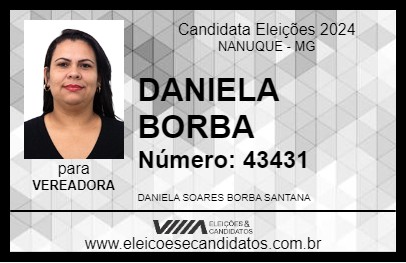 Candidato DANIELA BORBA 2024 - NANUQUE - Eleições