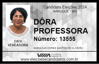 Candidato DÔRA PROFESSORA 2024 - NANUQUE - Eleições