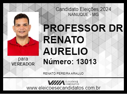 Candidato PROFESSOR DR RENATO AURELIO 2024 - NANUQUE - Eleições