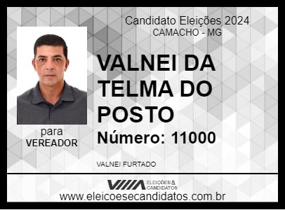 Candidato VALNEI DA TELMA DO POSTO 2024 - CAMACHO - Eleições