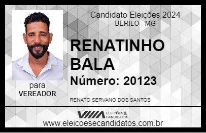 Candidato RENATINHO BALA 2024 - BERILO - Eleições