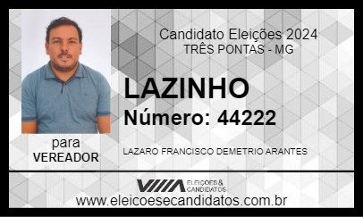 Candidato LAZINHO 2024 - TRÊS PONTAS - Eleições