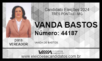 Candidato VANDA BASTOS 2024 - TRÊS PONTAS - Eleições