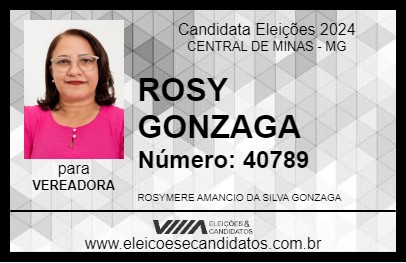 Candidato ROSY GONZAGA 2024 - CENTRAL DE MINAS - Eleições