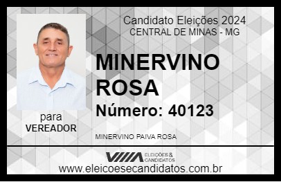 Candidato MINERVINO ROSA 2024 - CENTRAL DE MINAS - Eleições