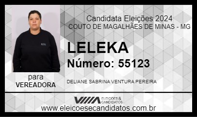 Candidato LELEKA 2024 - COUTO DE MAGALHÃES DE MINAS - Eleições