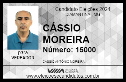 Candidato CÁSSIO MOREIRA 2024 - DIAMANTINA - Eleições