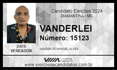 Candidato VANDERLEI DA SAÚDE 2024 - DIAMANTINA - Eleições