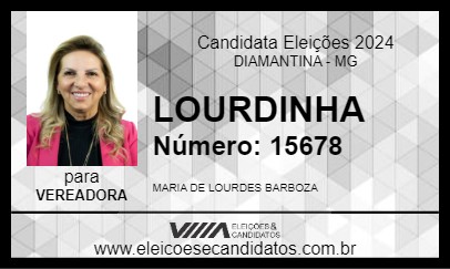 Candidato LOURDINHA 2024 - DIAMANTINA - Eleições