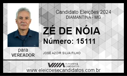 Candidato ZÉ DE NÓIA 2024 - DIAMANTINA - Eleições