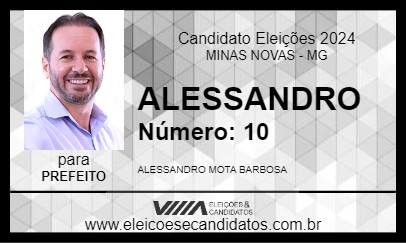 Candidato ALESSANDRO 2024 - MINAS NOVAS - Eleições