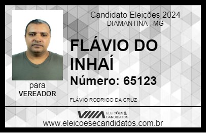 Candidato FLÁVIO DO INHAÍ 2024 - DIAMANTINA - Eleições