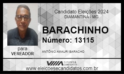 Candidato BARACHINHO 2024 - DIAMANTINA - Eleições