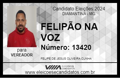 Candidato FELIPÃO NA VOZ 2024 - DIAMANTINA - Eleições