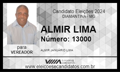 Candidato ALMIR LIMA 2024 - DIAMANTINA - Eleições