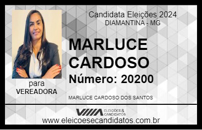 Candidato MARLUCE CARDOSO 2024 - DIAMANTINA - Eleições