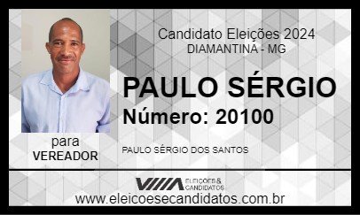 Candidato PAULO SÉRGIO 2024 - DIAMANTINA - Eleições