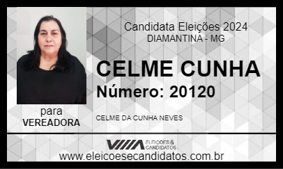 Candidato CELME CUNHA 2024 - DIAMANTINA - Eleições