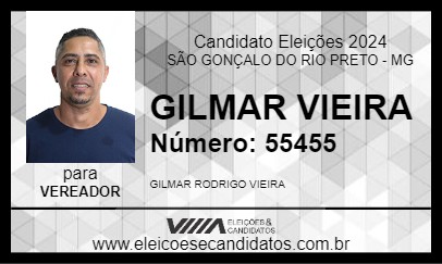 Candidato GILMAR VIEIRA 2024 - SÃO GONÇALO DO RIO PRETO - Eleições