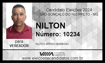 Candidato NILTON 2024 - SÃO GONÇALO DO RIO PRETO - Eleições