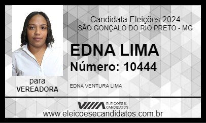 Candidato EDNA LIMA 2024 - SÃO GONÇALO DO RIO PRETO - Eleições