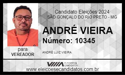 Candidato ANDRÉ VIEIRA 2024 - SÃO GONÇALO DO RIO PRETO - Eleições