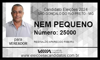 Candidato NEM PEQUENO 2024 - SÃO GONÇALO DO RIO PRETO - Eleições