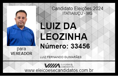 Candidato LUIZ DA LEOZINHA 2024 - ITATIAIUÇU - Eleições