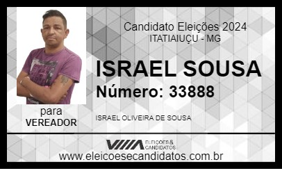 Candidato ISRAEL SOUSA 2024 - ITATIAIUÇU - Eleições