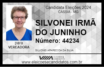 Candidato SILVONEI IRMÃ DO JUNINHO 2024 - CÁSSIA - Eleições