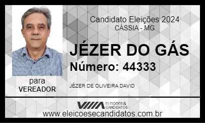 Candidato JÉZER DO GÁS 2024 - CÁSSIA - Eleições