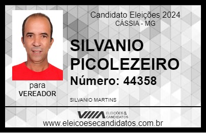 Candidato SILVANIO PICOLEZEIRO 2024 - CÁSSIA - Eleições