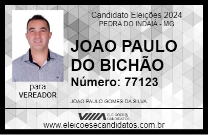 Candidato JOAO PAULO DO BICHÃO 2024 - PEDRA DO INDAIÁ - Eleições