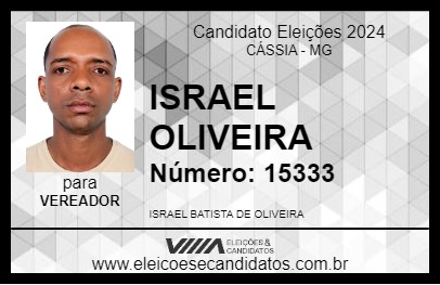 Candidato ISRAEL OLIVEIRA 2024 - CÁSSIA - Eleições