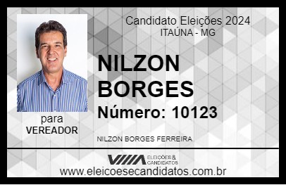 Candidato NILZON BORGES 2024 - ITAÚNA - Eleições