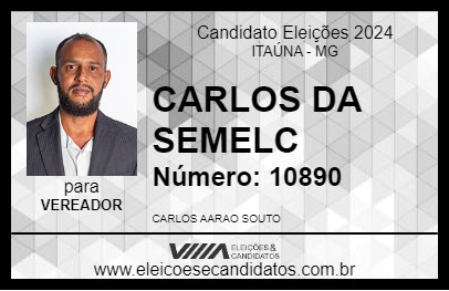 Candidato CARLOS DA SEMELC 2024 - ITAÚNA - Eleições