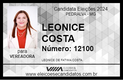 Candidato LEONICE COSTA 2024 - PEDRALVA - Eleições