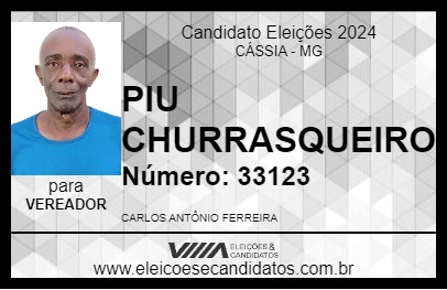 Candidato PIU CHURRASQUEIRO 2024 - CÁSSIA - Eleições