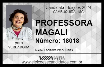 Candidato PROFESSORA MAGALI 2024 - CAMBUQUIRA - Eleições